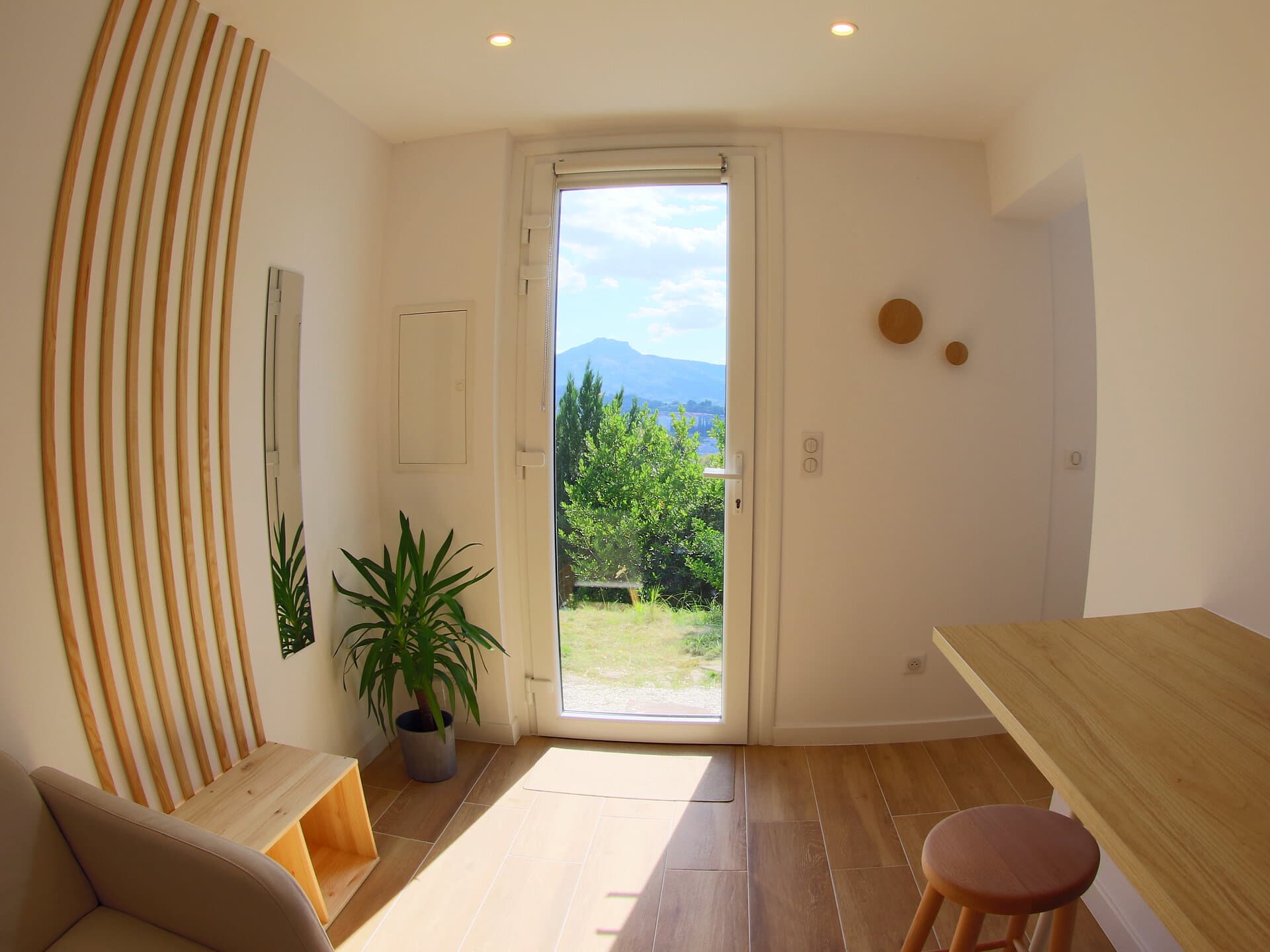 Mountain view from window